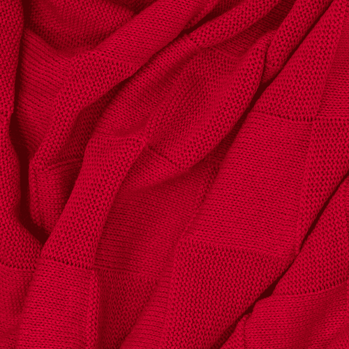 Плед Селла (Cella) вязаный, красный (без подарочной коробки)