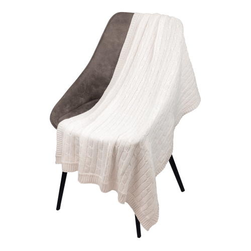 Плед Fado вязаный, бежевый (без подарочной коробки)