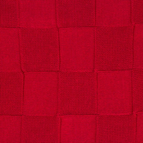 Плед Cella вязаный, красный (без подарочной коробки)