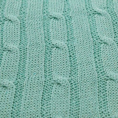 Плед Фадо (Fado) вязаный, аква (без подарочной коробки)