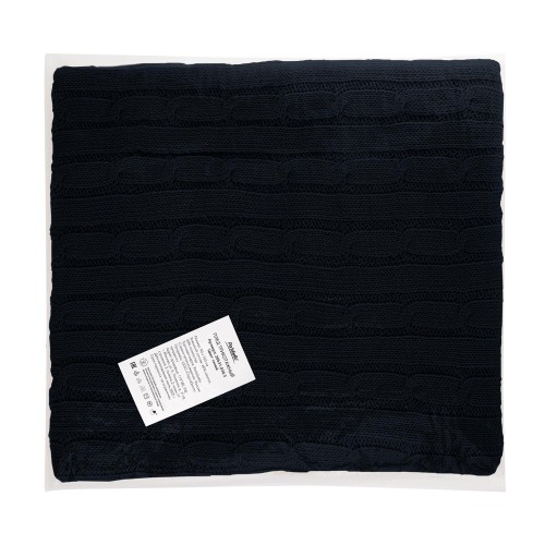 Плед Фадо (Fado) вязаный, темно-синий (без подарочной коробки)