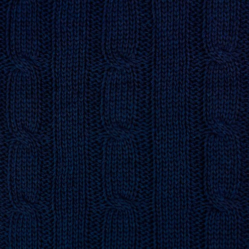 Плед Фадо (Fado) вязаный, синий (без подарочной коробки)