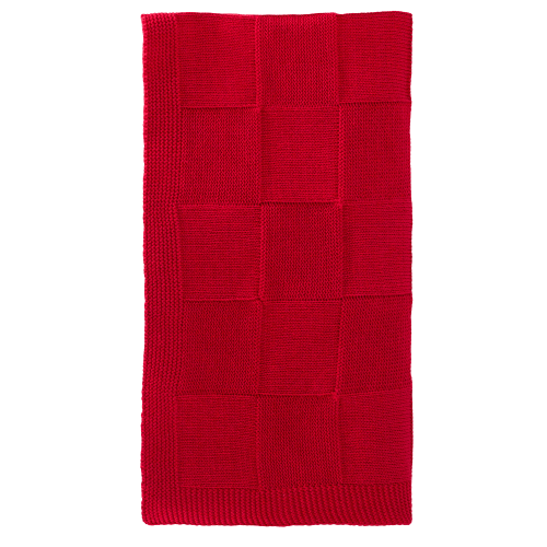 Плед Селла (Cella) вязаный, красный (без подарочной коробки)