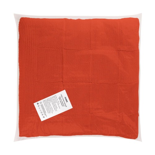 Плед Селла (Cella) вязаный, оранжевый (без подарочной коробки)