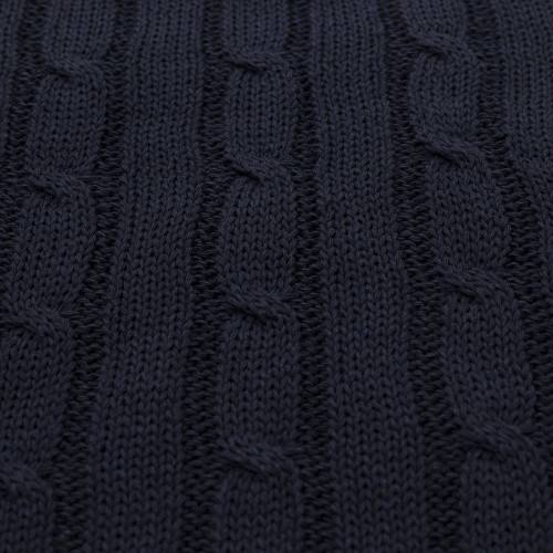 Плед Фадо (Fado) вязаный, синий (без подарочной коробки)