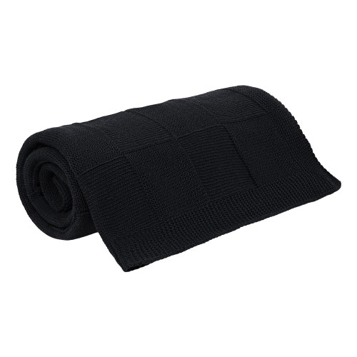 Плед Селла (Cella) вязаный, темно-синий (без подарочной коробки)