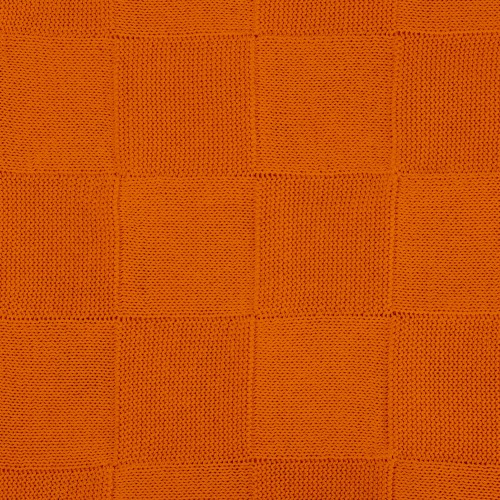 Плед Cella вязаный, оранжевый (без подарочной коробки)