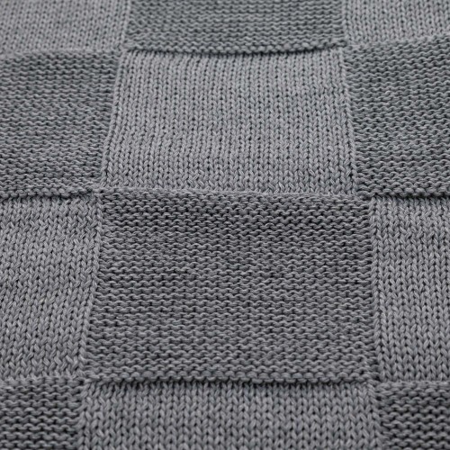 Плед Селла (Cella) вязаный, серый (без подарочной коробки)