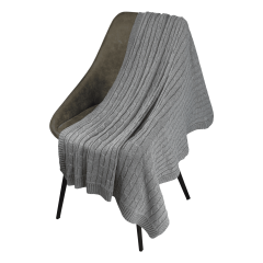 Плед Фадо (Fado) вязаный, серый (без подарочной коробки)