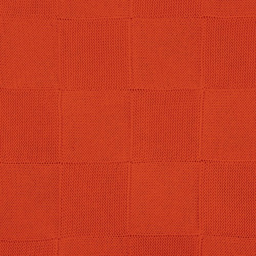 Плед Селла (Cella) вязаный, оранжевый (без подарочной коробки)