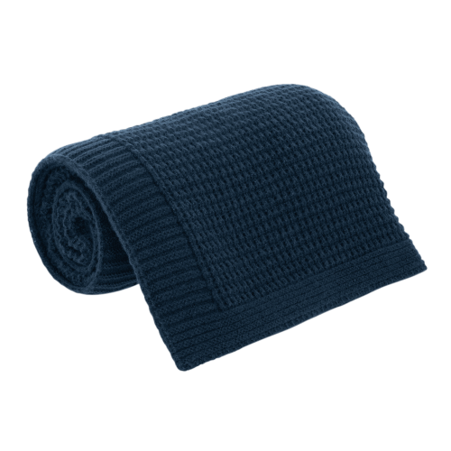 Плед Мальта Софт (Malta Soft) вязаный, 160*90 см, синий