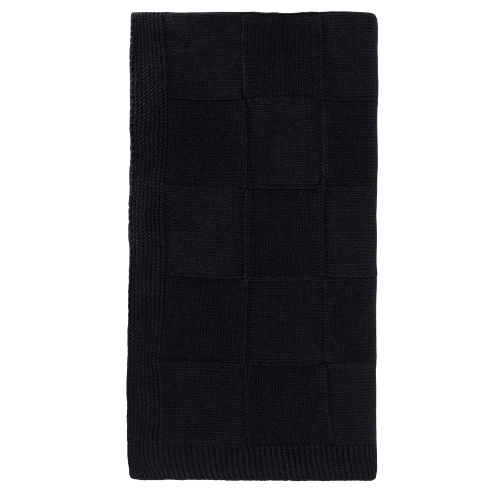 Плед Селла (Cella) вязаный, темно-синий (без подарочной коробки)