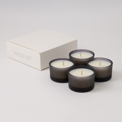 Набор ароматических свечей Сенто (Sento), серый