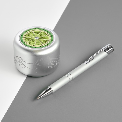 Беспроводная колонка Пассион (Passion) 80dB 600 mAh (Bluetooth 5.0), серебряная