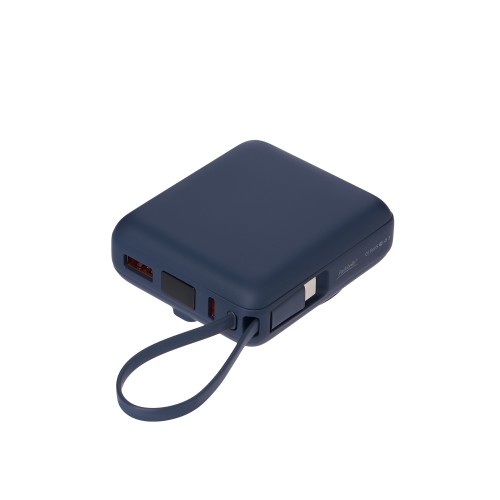 Внешний аккумулятор с подсветкой Риттер PD (Ritter PD) 10000mAh с функцией беспроводной зарядки 15W, синий