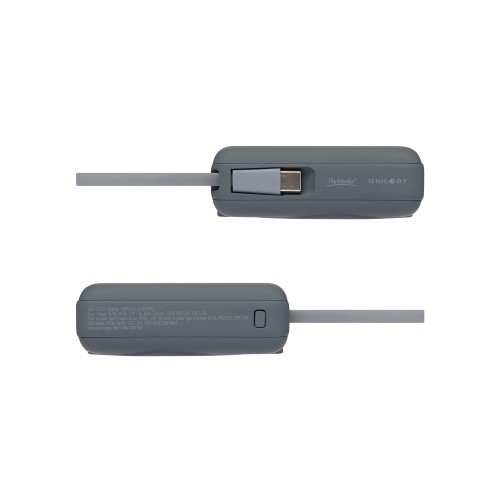 Внешний аккумулятор с подсветкой Риттер PD (Ritter PD) 10000mAh с функцией беспроводной зарядки 15W, серый