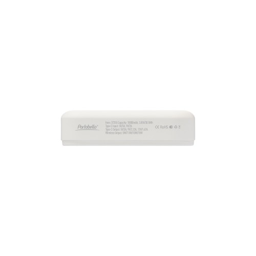 Внешний аккумулятор Юнион PD (Union PD) 10000mAh с функцией беспроводной зарядки 15W, белый