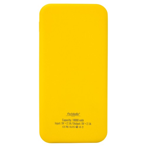 Внешний аккумулятор с подсветкой Люче (Luce) Lemoni 10000 mAh, желтый