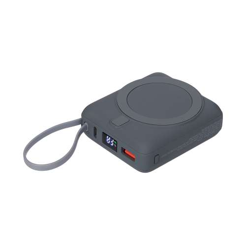 Внешний аккумулятор с подсветкой Риттер PD (Ritter PD) 10000mAh с функцией беспроводной зарядки 15W, серый