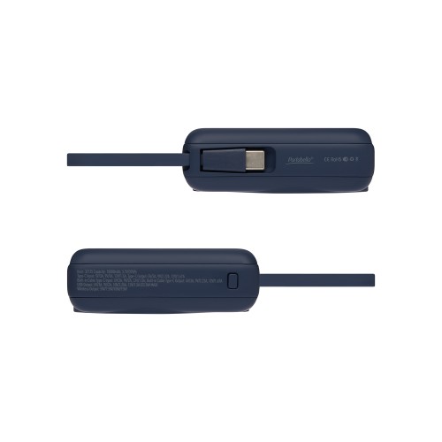 Внешний аккумулятор с подсветкой Риттер PD (Ritter PD) 10000mAh с функцией беспроводной зарядки 15W, синий