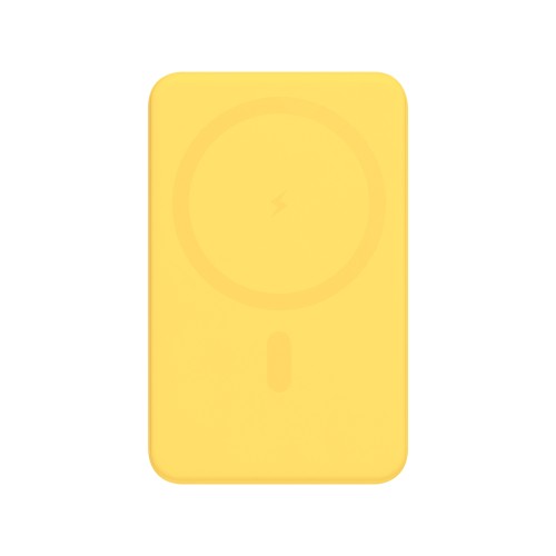 Внешний аккумулятор Ларго PD (Largo PD) 5000mAh с функцией беспроводной зарядки 15W, желтый