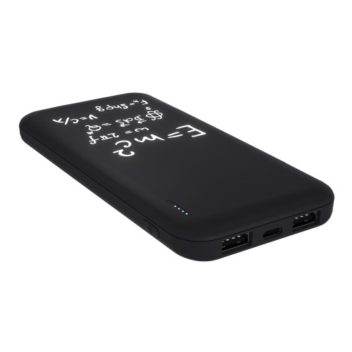 Внешний аккумулятор с подсветкой Люче (Luce) 10000 mAh, черный