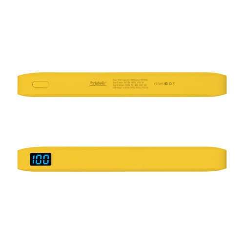 Внешний аккумулятор с подсветкой Анкор Плюс PD (Ancor PD Plus) 10000 mAh, желтый