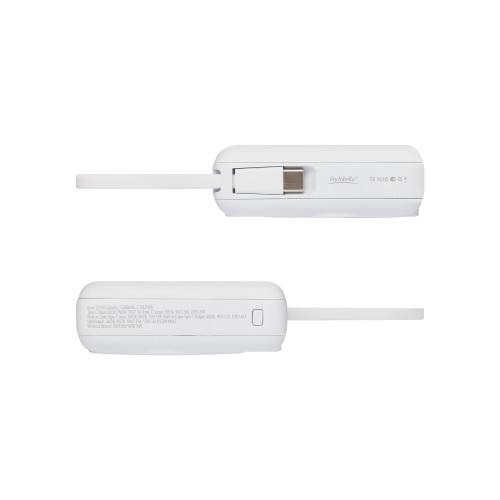 Внешний аккумулятор с подсветкой Риттер PD (Ritter PD) 10000mAh с функцией беспроводной зарядки 15W, белый