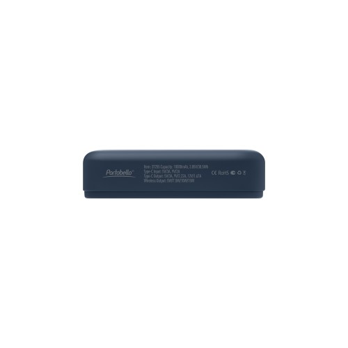 Внешний аккумулятор Юнион PD (Union PD) 10000mAh с функцией беспроводной зарядки 15W, синий