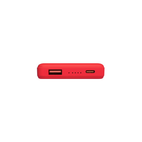Внешний аккумулятор Ларго PD (Largo PD) 5000mAh с функцией беспроводной зарядки 15W, красный