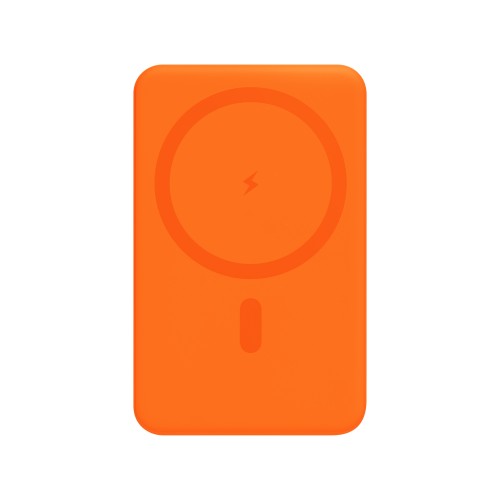 Внешний аккумулятор Ларго PD (Largo PD) 5000mAh с функцией беспроводной зарядки 15W, оранжевый