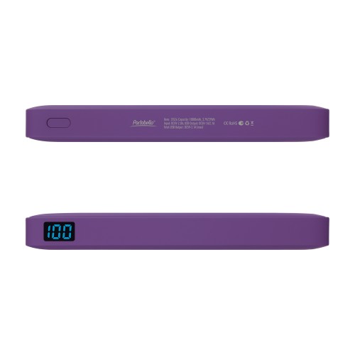 Внешний аккумулятор с подсветкой Анкор Плюс PD (Ancor PD Plus) 10000 mAh, фиолетовый