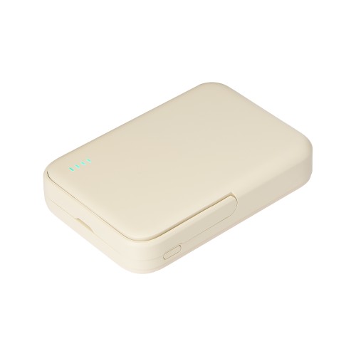 Внешний аккумулятор Юнион PD (Union PD) 10000mAh с функцией беспроводной зарядки 15W, бежевый