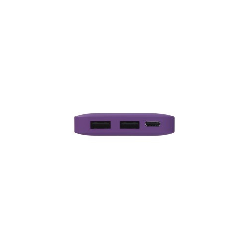 Внешний аккумулятор с подсветкой Анкор (Ancor) 5000 mAh, фиолетовый