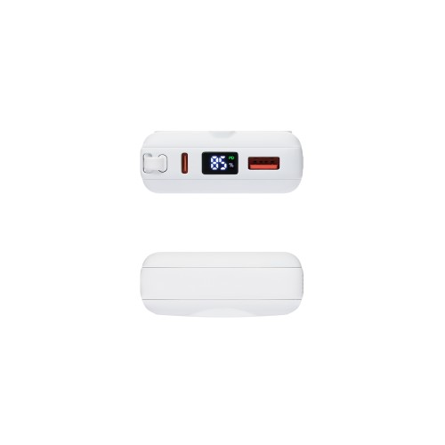 Внешний аккумулятор с подсветкой Риттер PD (Ritter PD) 10000mAh с функцией беспроводной зарядки 15W, белый