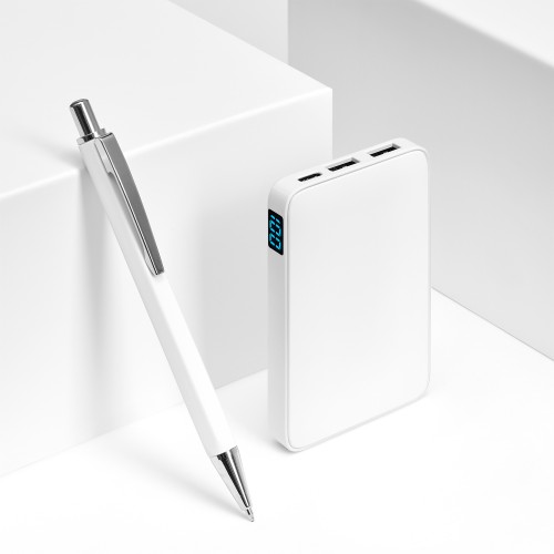Внешний аккумулятор с подсветкой Анкор (Ancor) 5000 mAh, белый