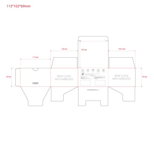 Настольные часы 5в1 с беспроводной зарядкой 15W Tempo