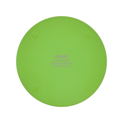 Беспроводное зарядное устройство с подсветкой 15W Аурис (Auris), салатовое