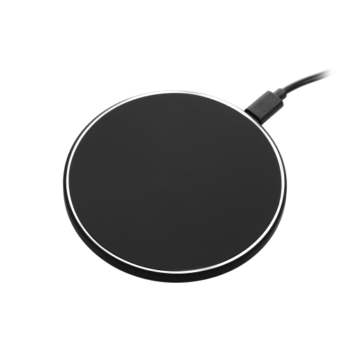 Беспроводное зарядное устройство с подсветкой 15W Аурис (Auris), черное