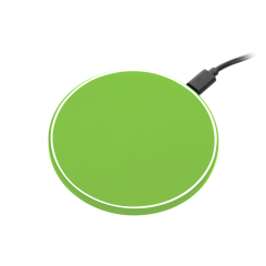 Беспроводное зарядное устройство с подсветкой 15W Аурис (Auris), салатовое