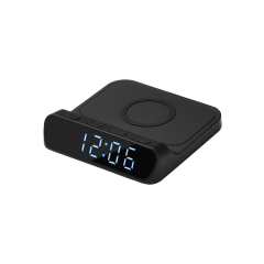 Зарядная станция с часами 15W Rigel, черная