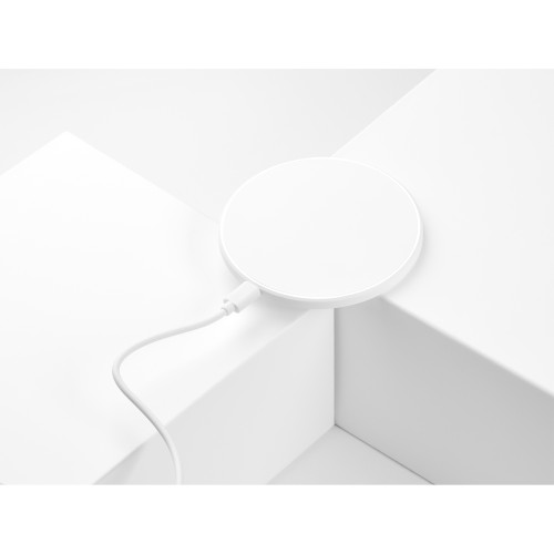 Беспроводное зарядное устройство с подсветкой 15W Аурис (Auris), белое