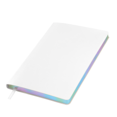 Ежедневник Galaxy недатированный, гибкая обложка, срез голограф. фольга, белый