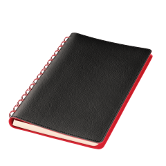 Ежедневник Vista недатированный, черный/красный