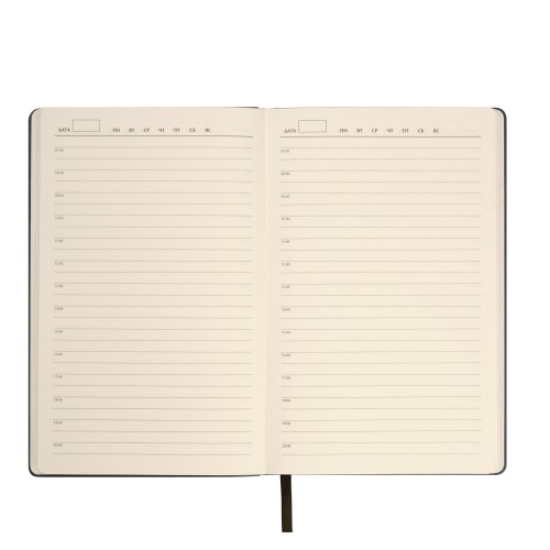 Ежедневник Star недатированный, черный (с упаковкой, со стикерами)