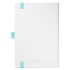 Ежедневник Arctic недатированный, белый/бирюзовый