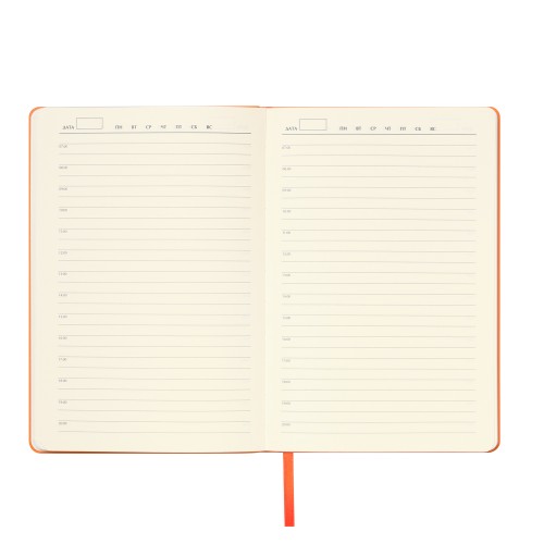 Ежедневник Spark недатированный, оранжевый (с упаковкой, со стикерами)