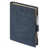 Ежедневник-портфолио Clip NEO недатированный в подарочной коробке, синий (в комплекте ручка Sonata BP серебро)