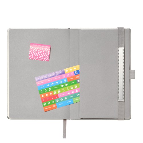 Ежедневник Alpha недатированный, серебро/серый