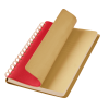 Ежедневник Vista недатированный, красный/бежевый Ежедневник Vista недатированный, красный/бежевый